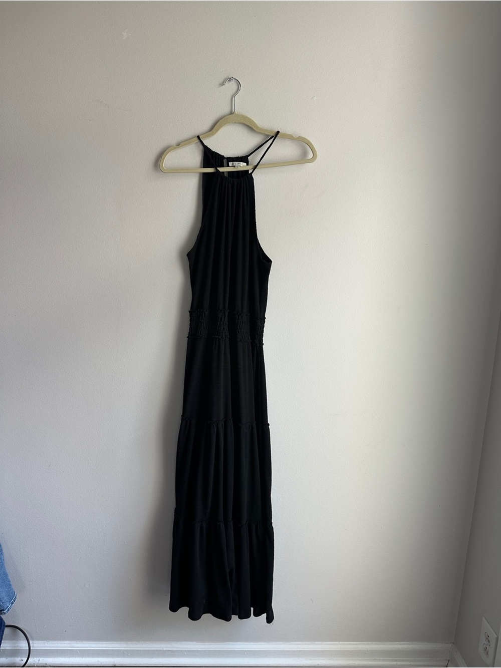 Z Supply Black Halter Neck Maxi Dress